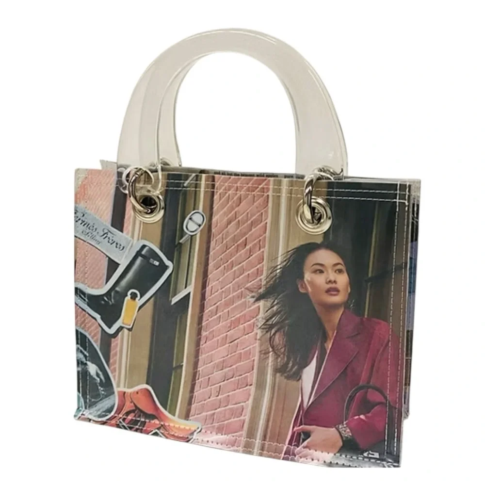 Couture Planet newspaper advertisement tote bag, Hermes Faubourg Calling, NWT